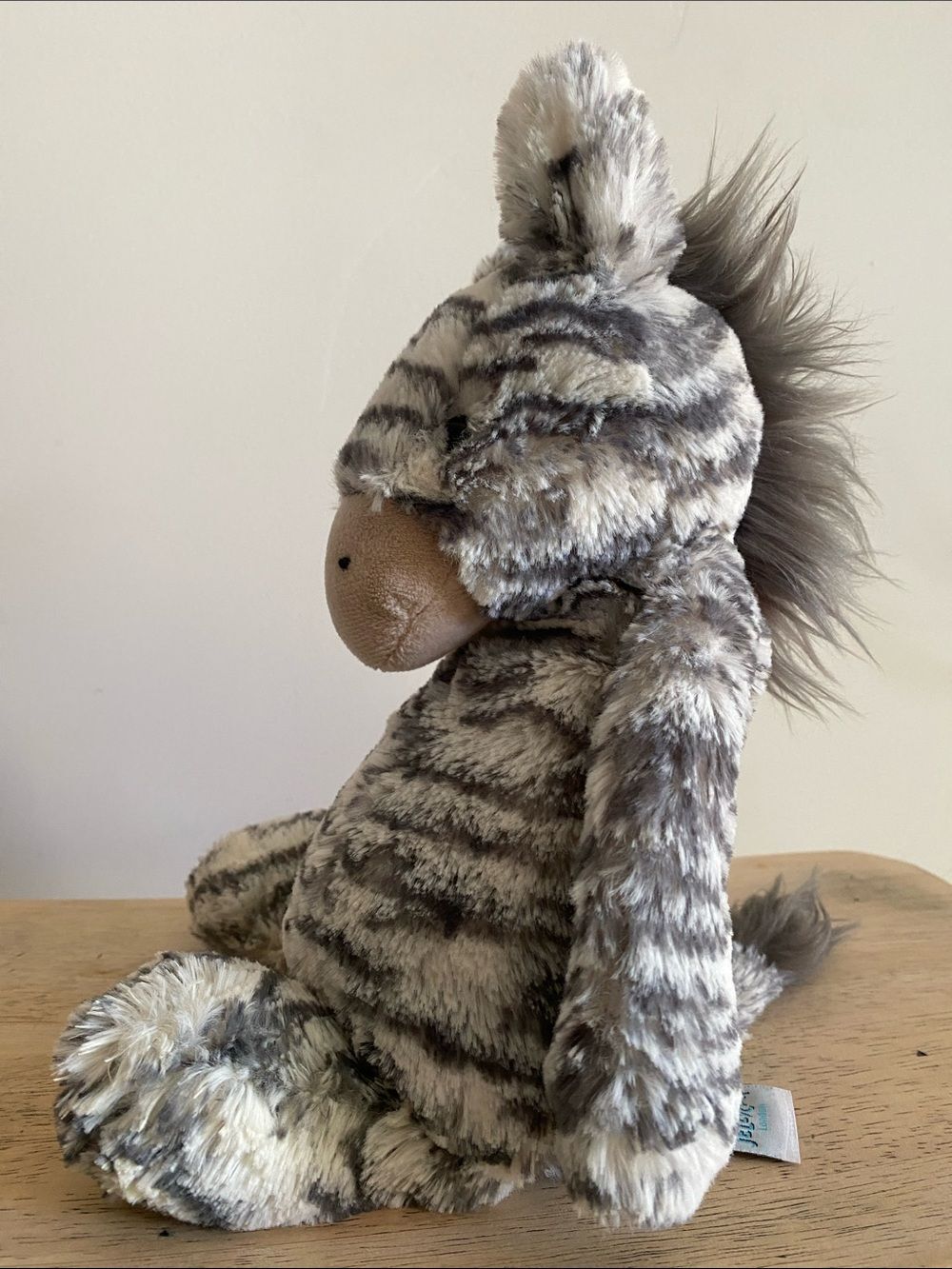 Retired Jellycat Medium Bashful Zebra Rare Version